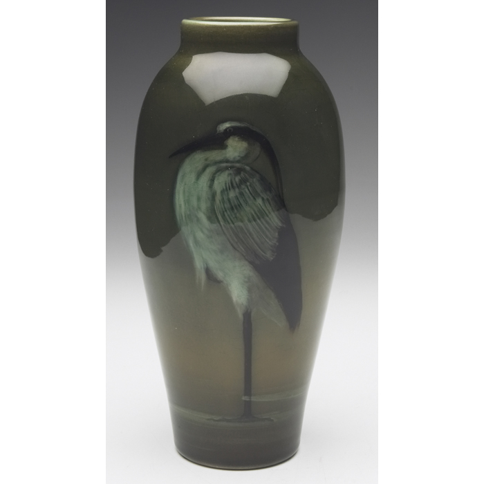 Appraisal: Exceptional Rookwood vase Sea Green glaze beautifully painted scene of