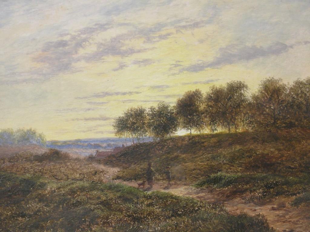 Appraisal: ARTHUR GILBERT - A Landscape with Figures on a Path