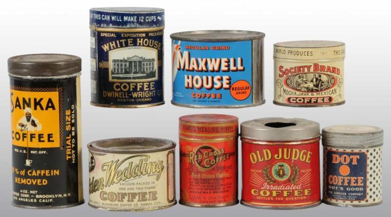 Appraisal: Lot of Assorted Small Coffee Tins Description Includes one for