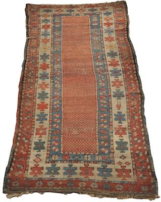 Appraisal: A Nomadic Carpet Runner Approx '- x '- Low wool