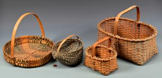 Appraisal: Appalachian Split Oak Baskets Appalachian split oak baskets st item