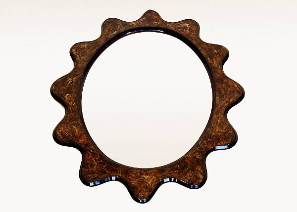 Appraisal: A 'Whimsical' parcel gilt lacquered mirror height in width in