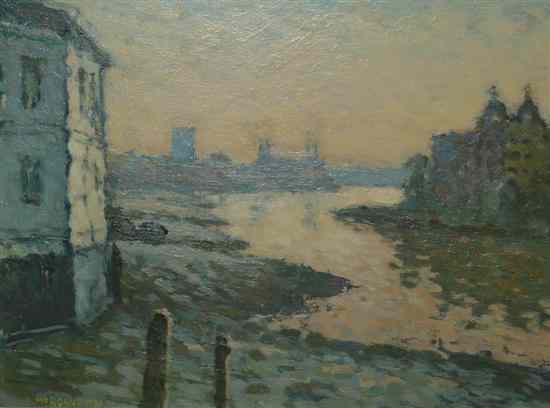 Appraisal: Ronald Morgan RBA ROI b oil on board The Thames