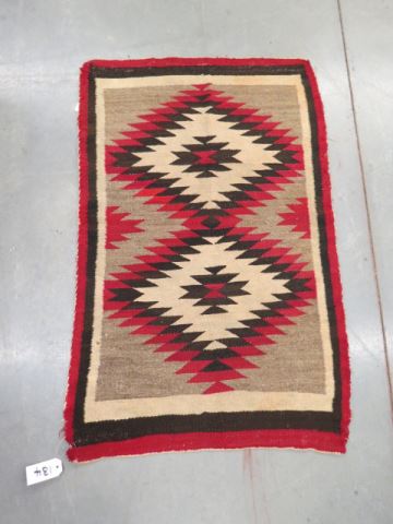 Appraisal: Navajo Indian Saddle Blanket double stylized star variation triple border