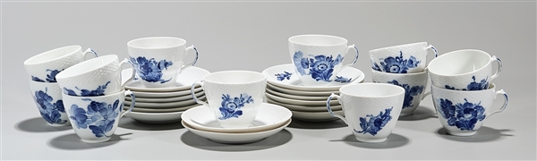 Appraisal: Group of Royal Copenhagen Denmark demitasse cups and saucers blue