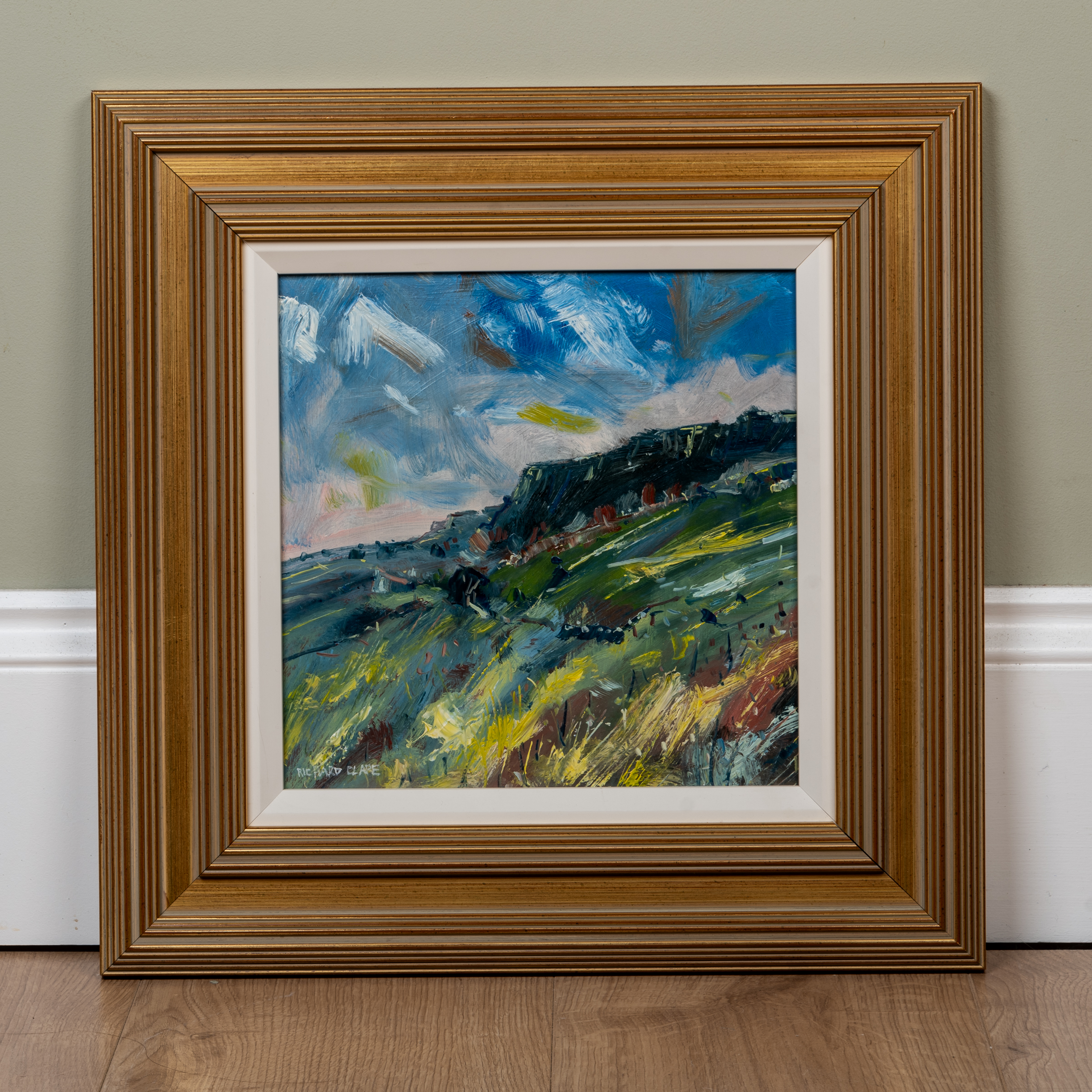 Appraisal: Richard Clare b 'Gritstone Edge' oil on panel signed lower