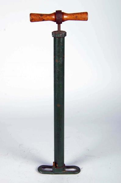 Appraisal: Manual Air Pump with Wooden Handle Base embossed Unbreakable Base