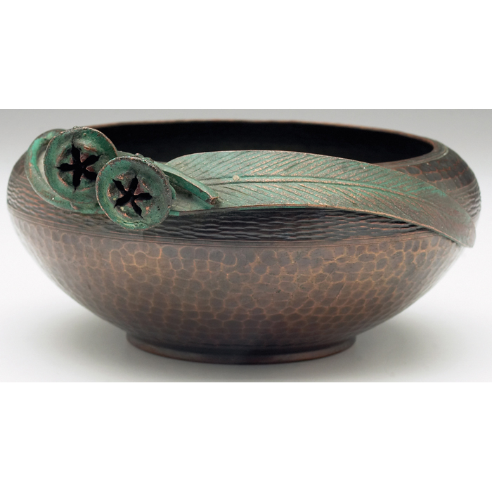 Appraisal: Old Mission Koppercraft bowl hand hammered copper with sculpted and