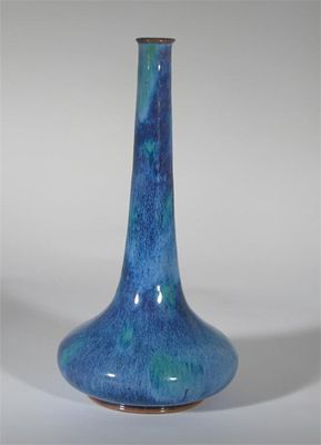 Appraisal: An Ashby Guild solifleur vase compressed body with slender neck