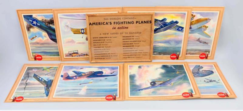 Appraisal: Set Of Coca - Cola Fighting Planes All cardboard signs