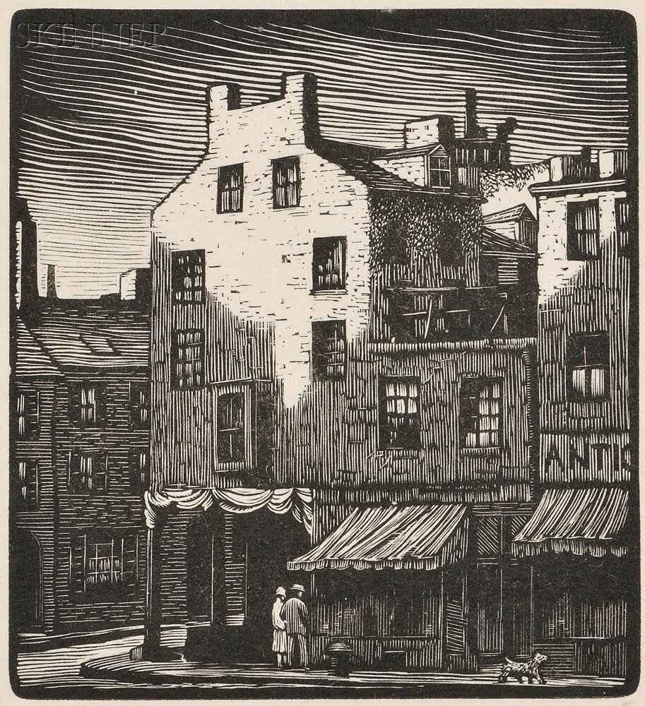 Appraisal: Thomas Willoughby Nason American - Old Boston Houses edition of