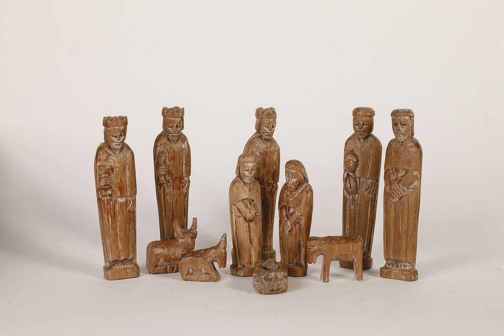 Appraisal: Attributed to Celso Gallegos Nativity Set Attributed to Celso Gallegos