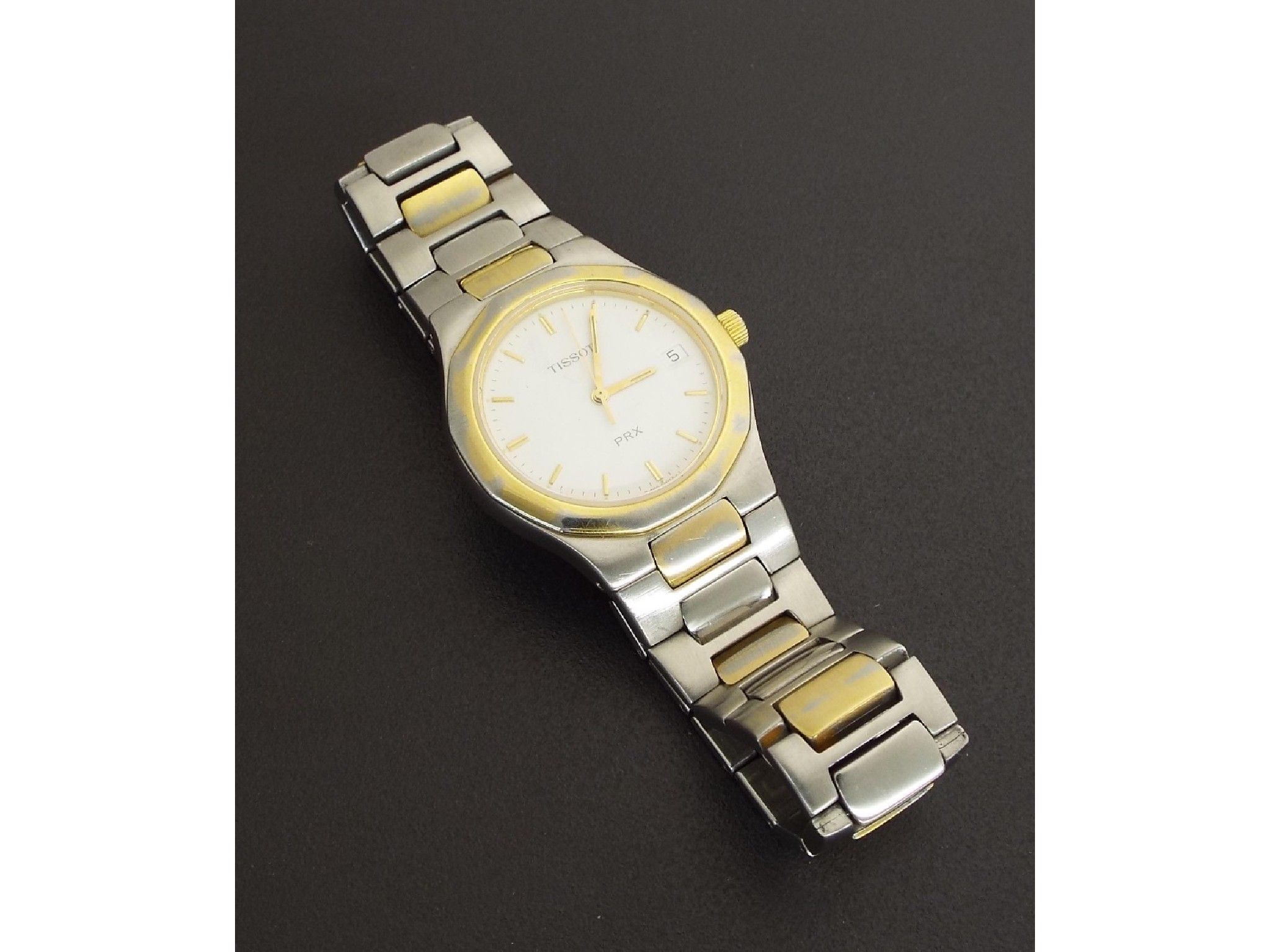 Appraisal: Tissot PRX two-tone gentleman's bracelet watch mm