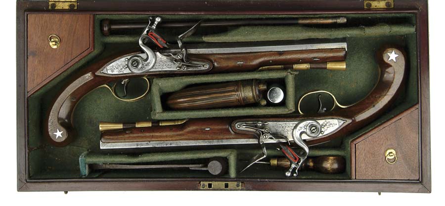 Appraisal: CASED PAIR OF EDWARDS DUELING PISTOLS Cal oct bbls With