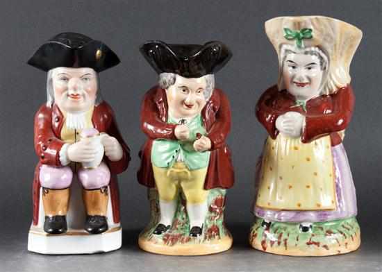 Appraisal: Staffordshire earthenware ''Snuff Taker'' toby jug similar spinster toby jug