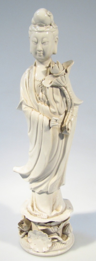 Appraisal: A thC Chinese semi porcelain blanc de chine figure of