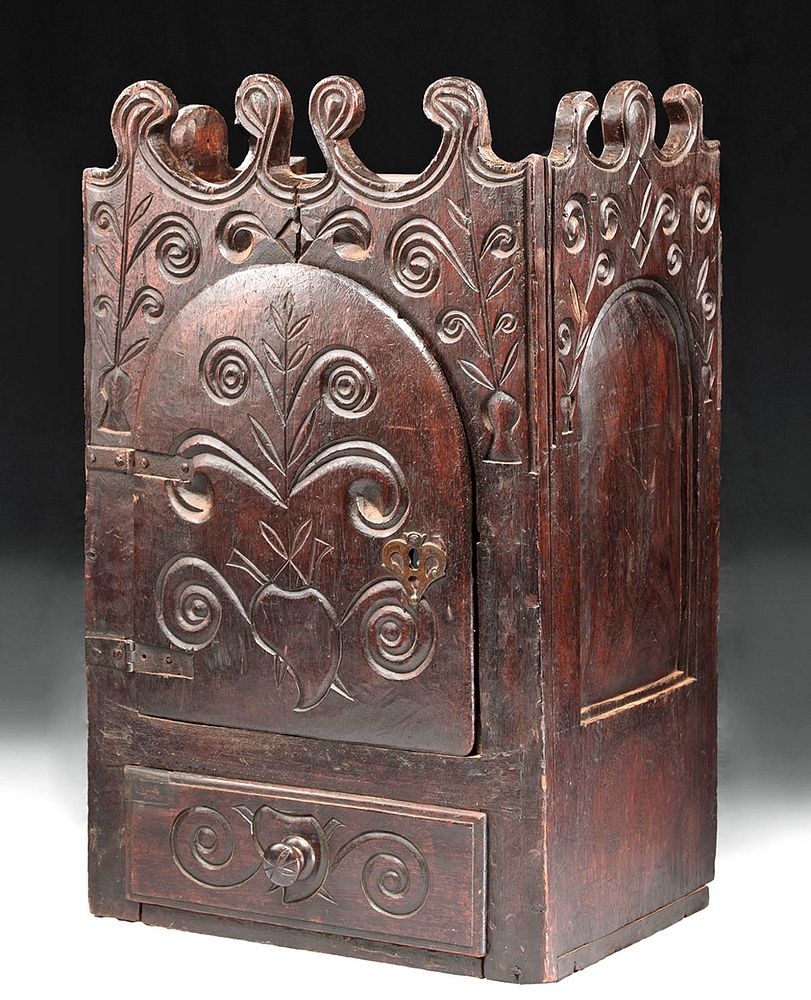 Appraisal: th C Spanish Colonial Walnut Altar Tabernacle Originally Listed At