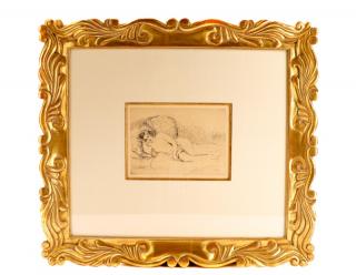 Appraisal: Renoir Etching Femme nue Couch e Pierre-Auguste Renoir French -