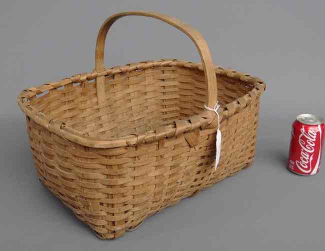 Appraisal: th c gathering basket '' W '' D '' Ht