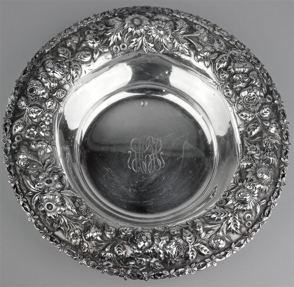 Appraisal: S KIRK SON REPOUSSE SILVER CENTER BOWL first quarter th