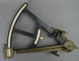 Appraisal: An English naval sextant timber frame and bone inlay measurement