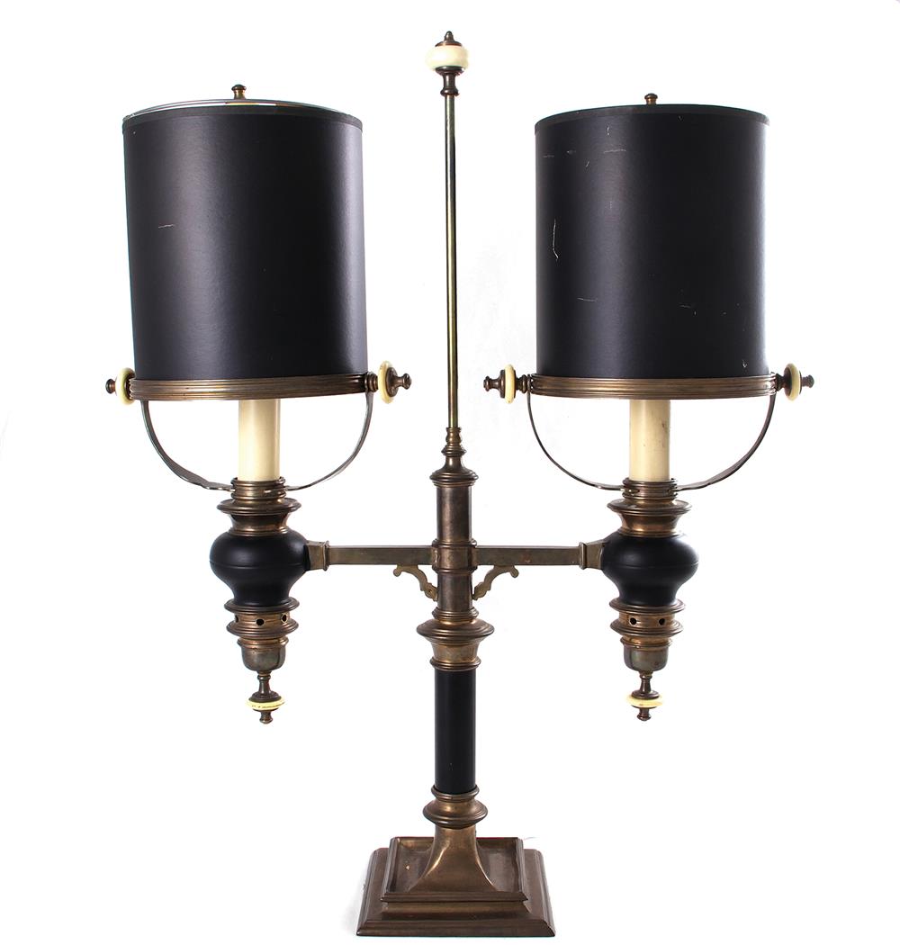 Appraisal: Brass student style desk lamp H W Provenance Estate of