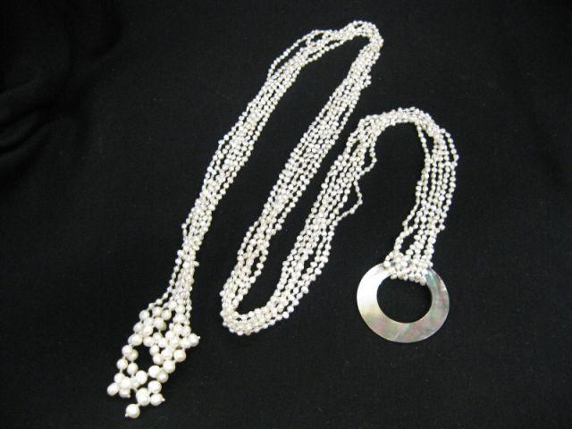 Appraisal: Pearl Lariat Style Necklace an amazing strand of hundreds of