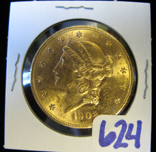 Appraisal: U S TWENTY DOLLAR GOLD COIN Liberty head type -S