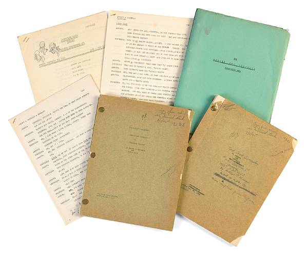 Appraisal: An Abbott and Costello group of scripts - Six total