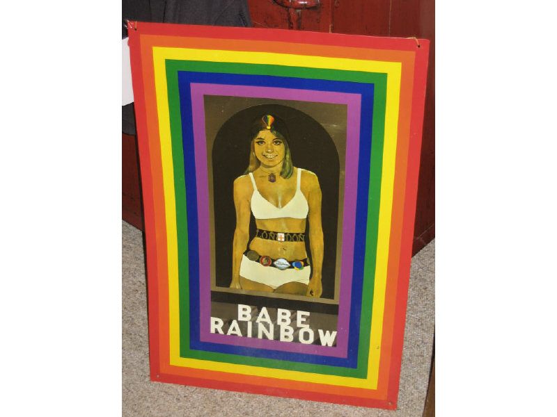 Appraisal: PETER BLAKE ENGLISH BABE RAINBOW lithograph on metal commissioned and