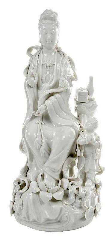 Appraisal: Chinese Export Porcelain Blanc de Chine Figure finely slip cast