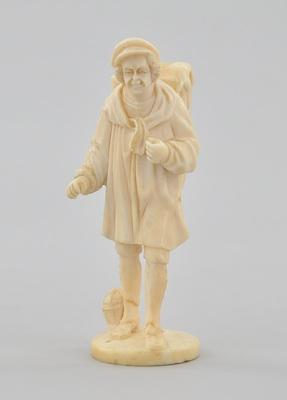 Appraisal: A Carved European Ivory Figurine of Peasant Depicting a man