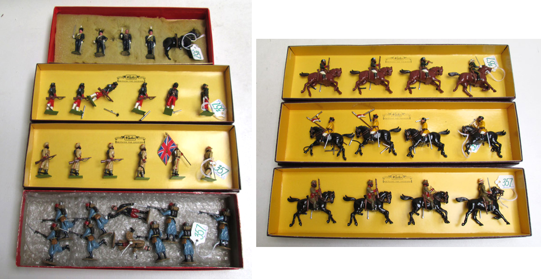 Appraisal: SEVEN BOXED SETS OF TOY SOLDIERS by Britian Petite Ltd