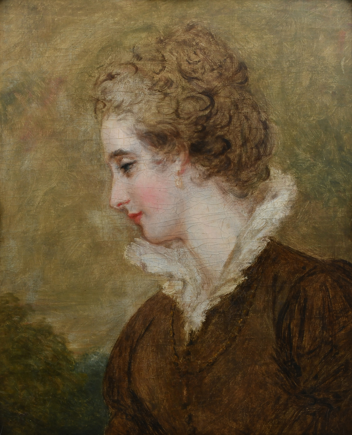 Appraisal: FINE TH CENTURY PORTRAIT OF A YOUNG BEAUTY Unsigned Oil