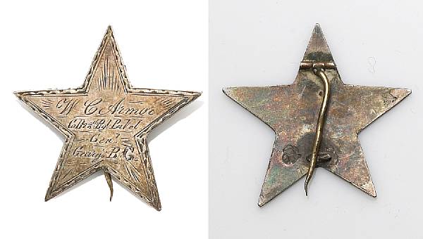 Appraisal: A Civil War corps badge of Captain W C Armor