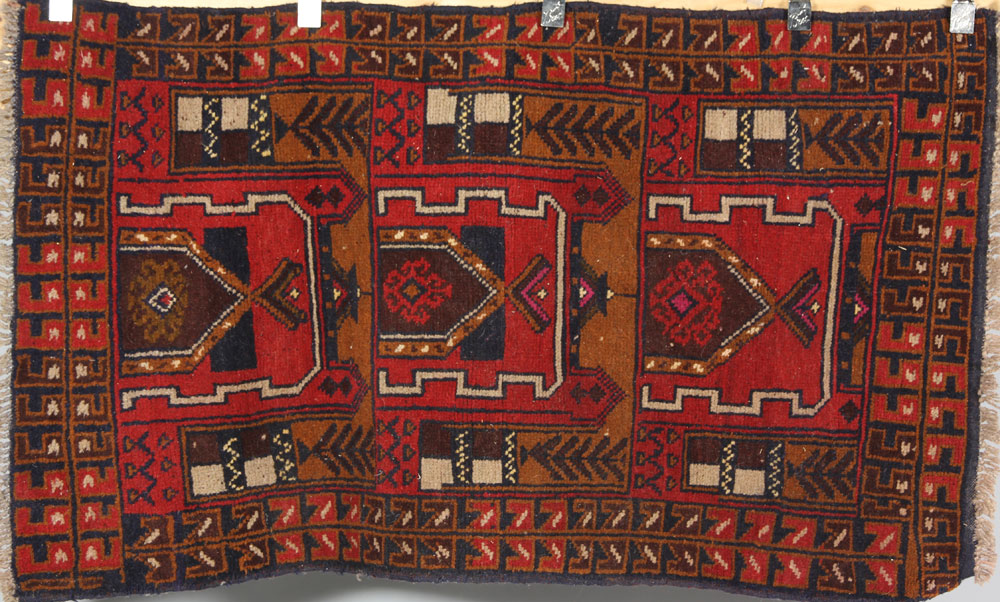 Appraisal: - Tribal Rug Tribal rug ' x ' Provenance From