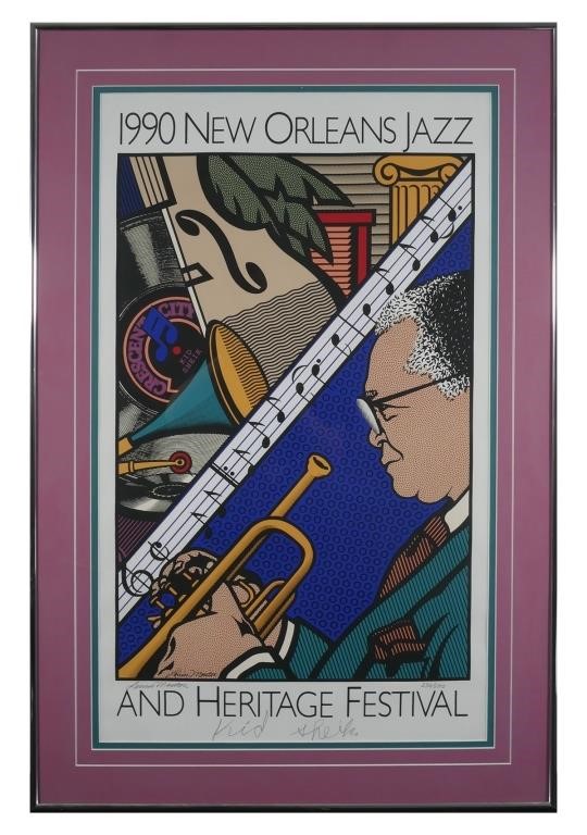 Appraisal: New Orleans Jazz Festival limited edition poster by Louise Mouton