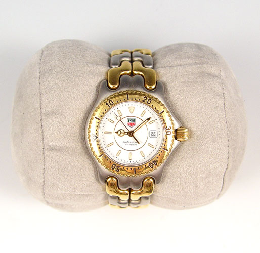 Appraisal: TAG HEUER LADIES PROFESSIONAL TWO-TONE WATCH In original box with