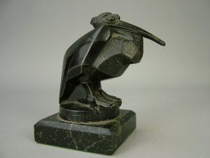 Appraisal: A Charles Artus stylised NOTE BLACK PATINATED SPELTER NOT bronze