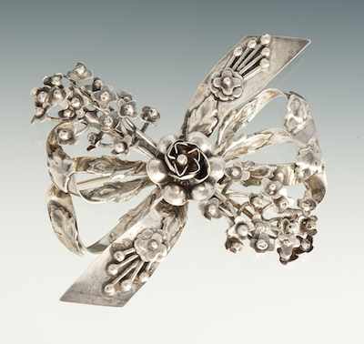 Appraisal: A Hobe Sterling Silver Brooch Sterling silver brooch designed as