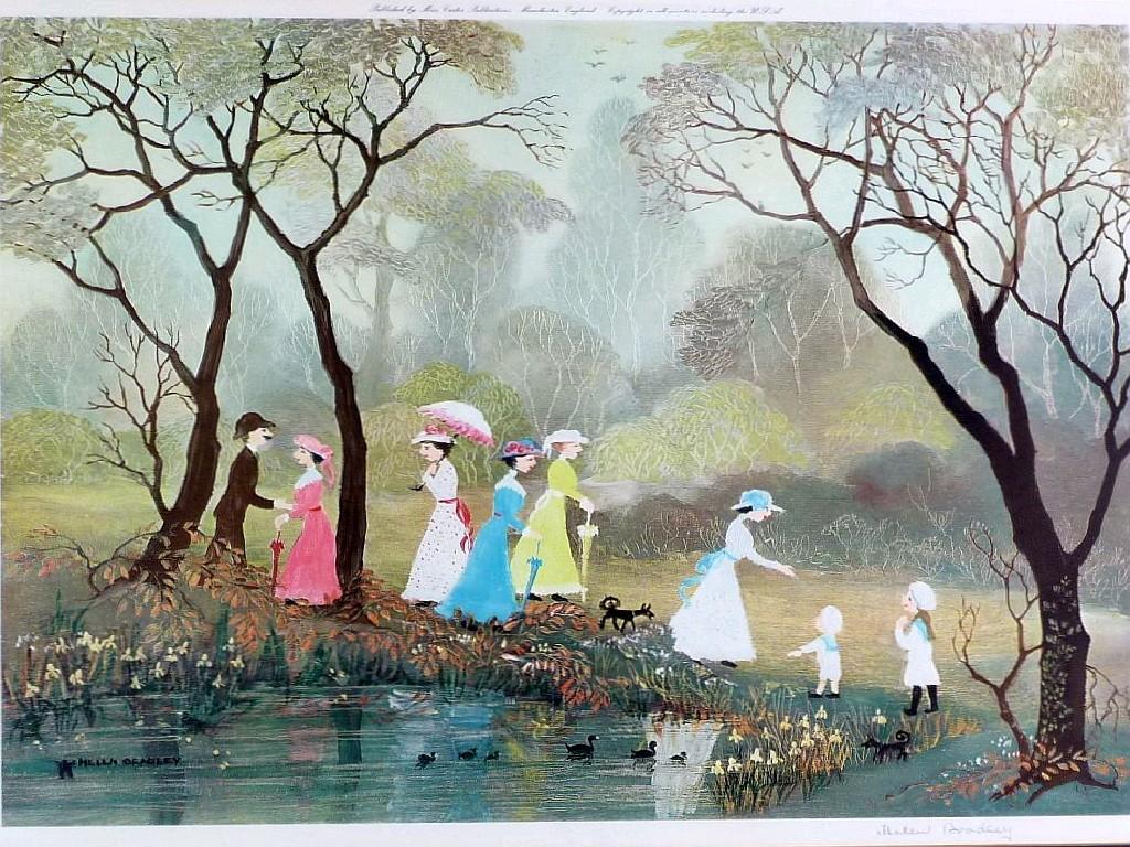 Appraisal: HELEN BRADLEY - ARTIST SIGNED COLOUR PRINT 'In the Park'