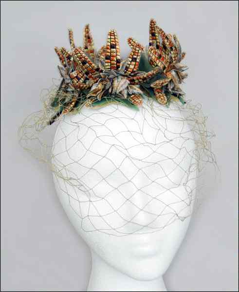 Appraisal: BES-BEN CORN HAT Circa - Crown covered with green plastic