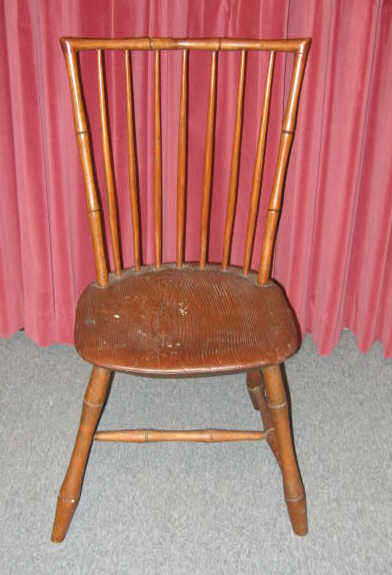 Appraisal: AMERICAN WINDSOR ROD BACK SIDE CHAIR Seven spindle back with