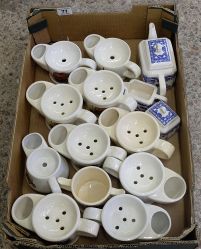 Appraisal: A collection of Wade shavy mugs with scenes of trains