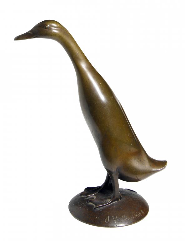 Appraisal: A FRENCH BRONZE MODEL OF A DUCK after J Vuilleumier