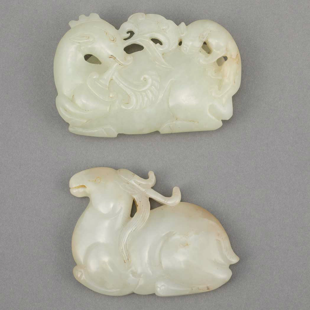 Appraisal: Chinese White Jade Belt Hook th th Century Carved as