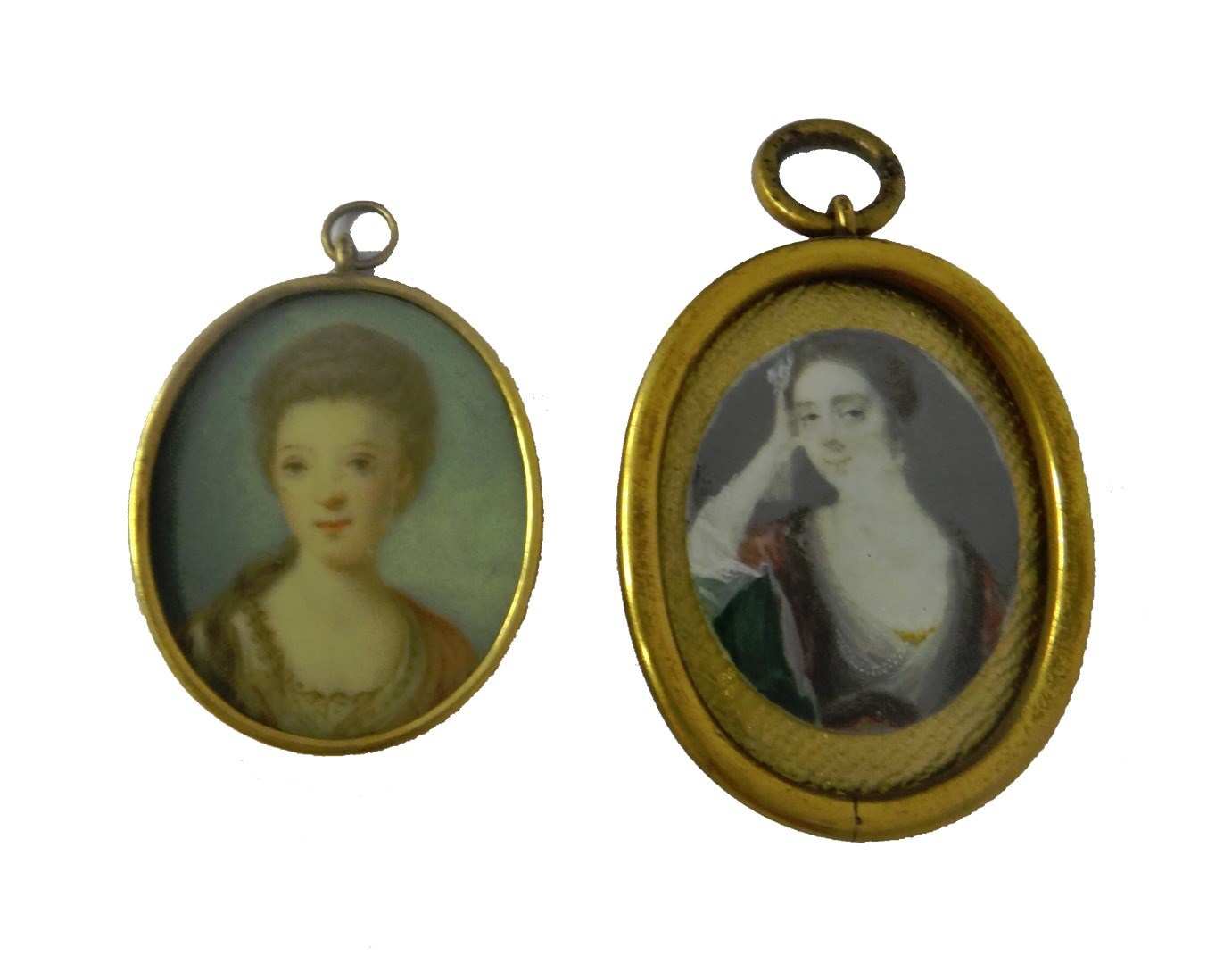 Appraisal: English school circa portrait miniature on ivory of a lady