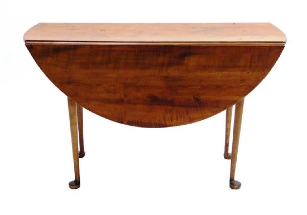 Appraisal: Queen Anne form dropleaf table with swing leg straight cabriole