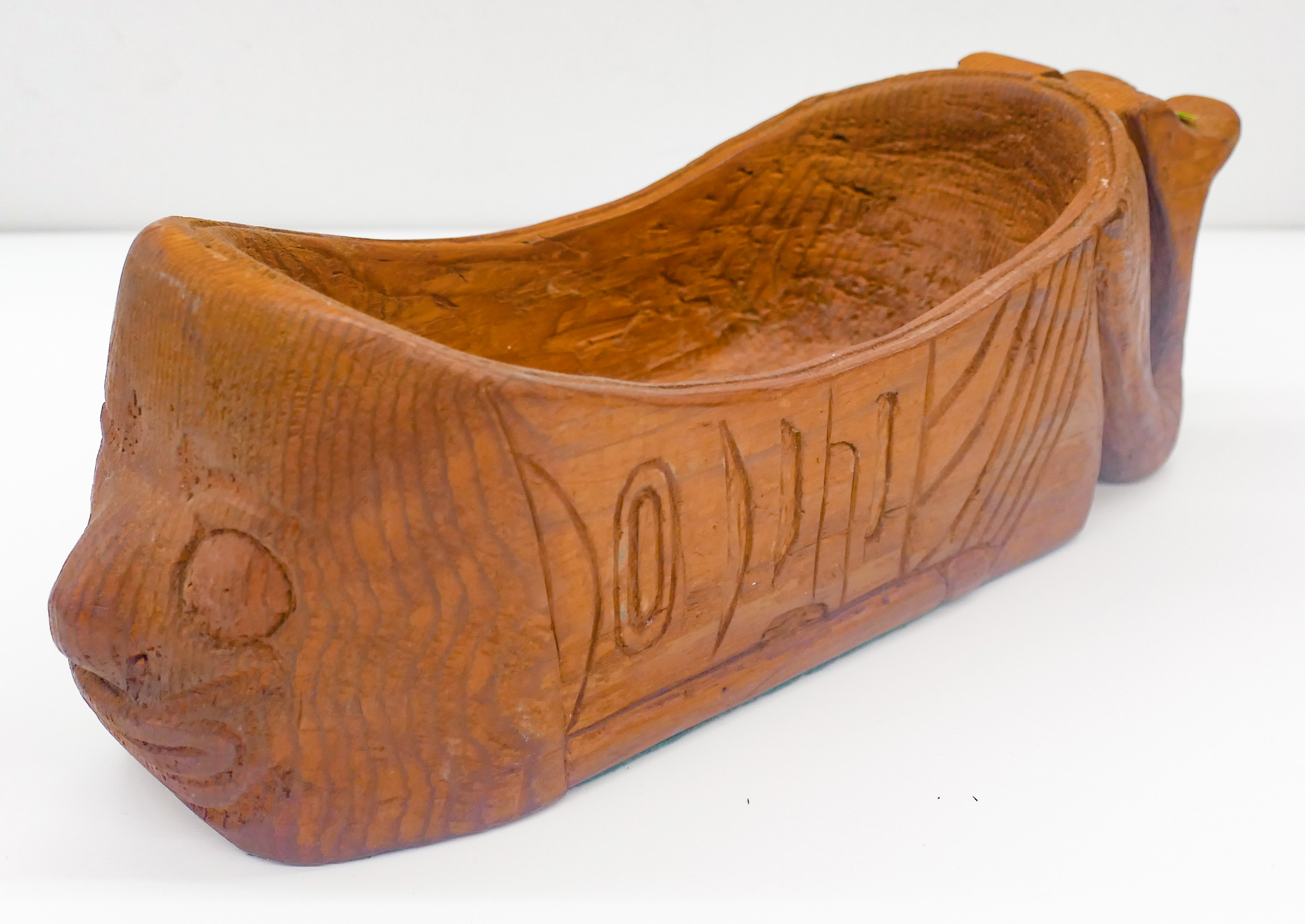 Appraisal: Northwest Coast Style Human Wood Grease Bowl ''