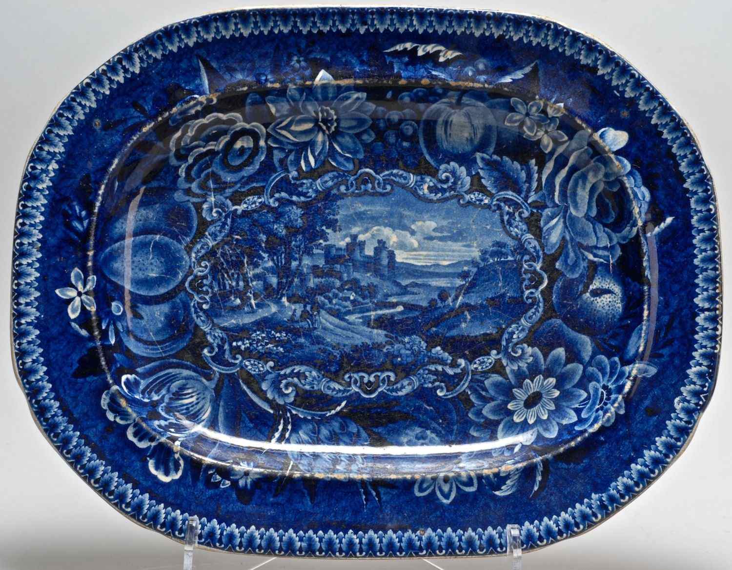 Appraisal: ANTIQUE ENGLISH BLUE AND WHITE STAFFORDSHIRE PLATTER th CenturySelect Views